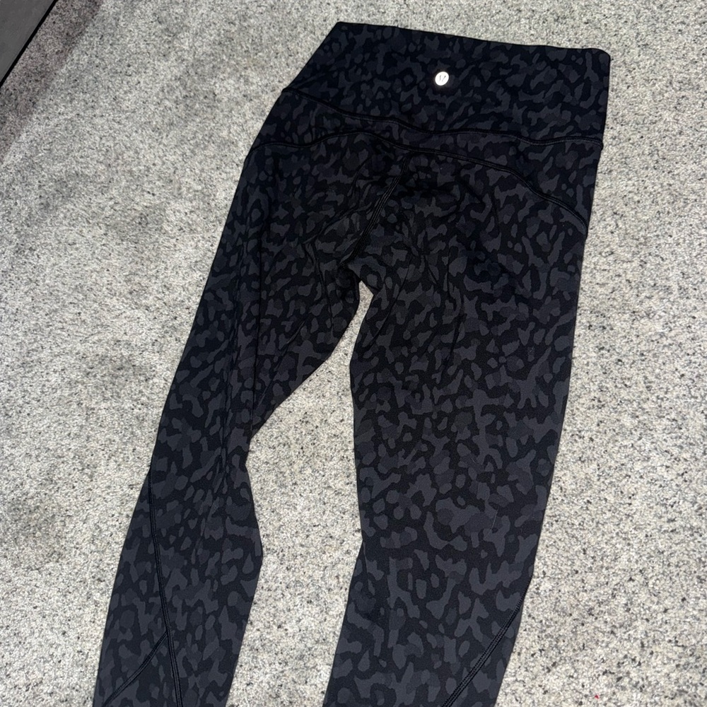 lululemon athletica Black/Charcoal Animal Print Leggings